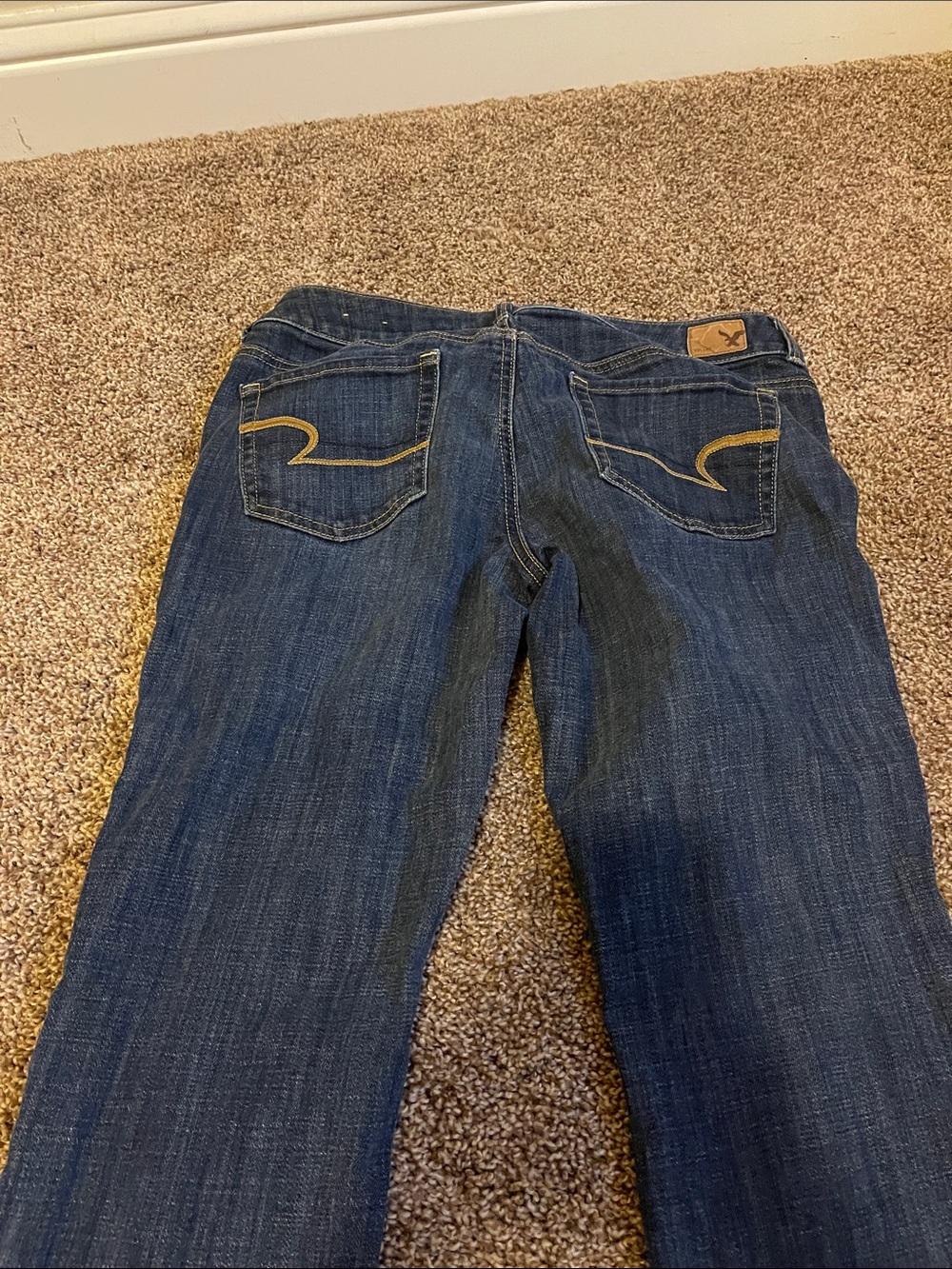 American Eagle Outfitters Dark Blue Artist Crop Jeans - Picture 5 of 5